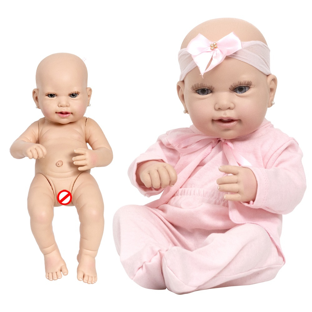 Boneca Bebê Reborn Morena Gatinha Corpo Em Vinil Roupa Rosa