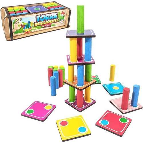 Brinquedo Educativo de Montar Geométrico Torre Multiformas em Promoção na  Americanas