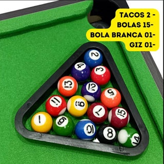 Jogo Sinuca Snooker Mini Mesa Bilhar 51cm Portátil Infantil