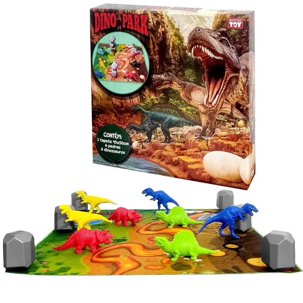 Kit Dinossauro Boneco e Moto de Brinquedo - Tem Tem Digital