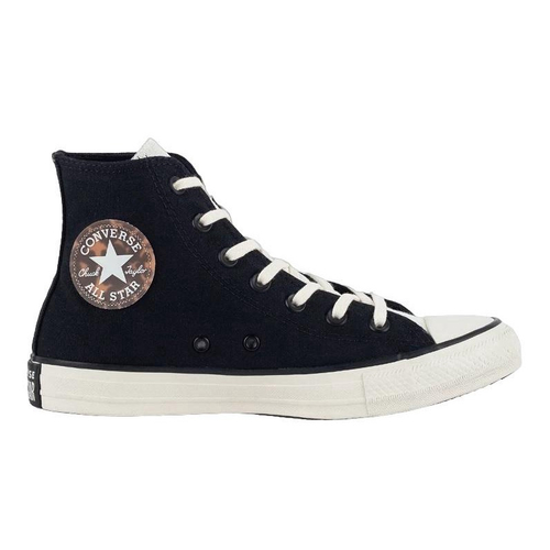 Tenis all star feminino preto best sale cano alto