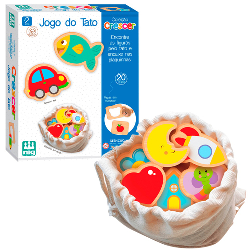 Jogo de Encaixe Tato e Formas Brinquedos Educativos 2 Anos