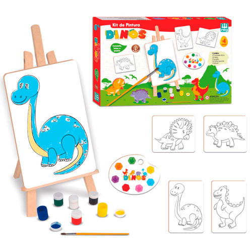 Tela Para Pintura Infantil Colorir Pintar Canvas Carro com Tinta e