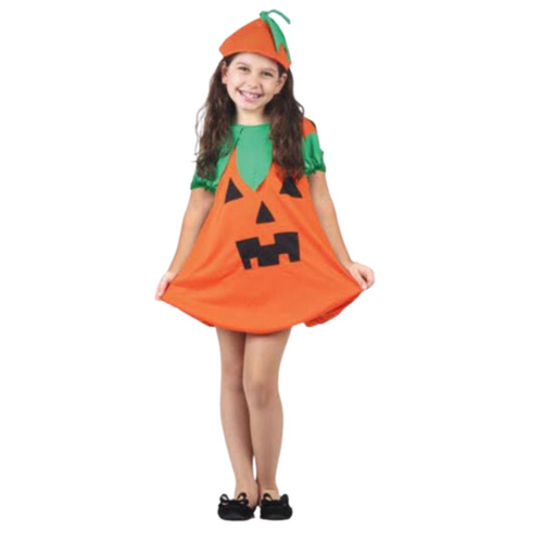 Fantasia Abobora Glamour Halloween Infantil - SKU 960529