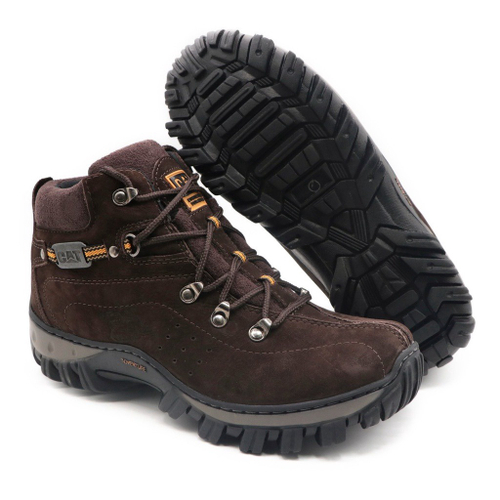 Bota Caterpillar Masculina Coturno Adventure Couro Cano Médio em