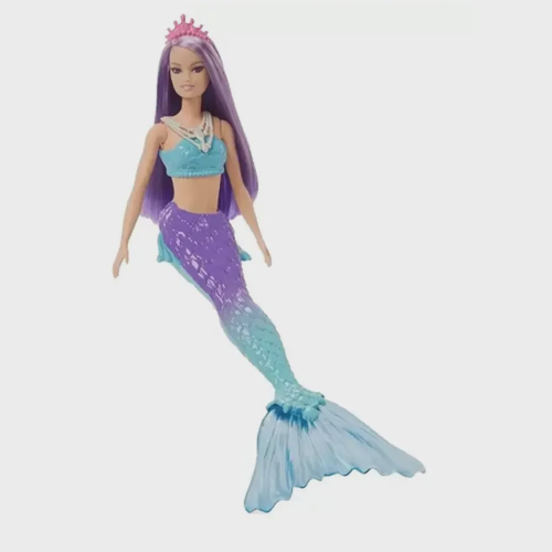 Barao Mattel Barbie Sereia Cabelos Rosa