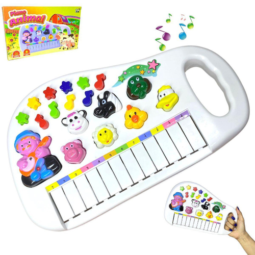 Tecladinho Mini Piano Musical Com Luz Didático Bebe Criança