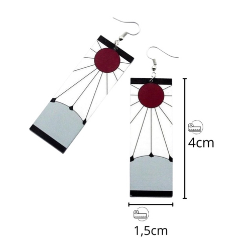 Brinco do Tanjiro Demon Slayer Anime Desenho - Unissex
