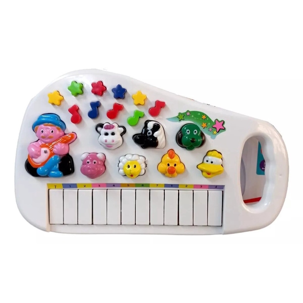 Brinquedo - Piano Infantil - Som de Animais - 30 Teclas - 28cm