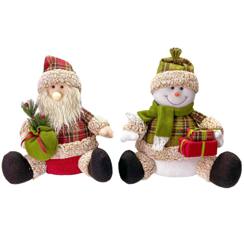 Jogo Papai Noel E Boneco Pelúcia 20cm - Master Christmas