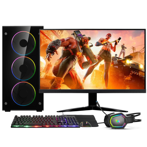 Pc Gamer Completo amd Ryzen 5 5600G, Gráficos Radeon vega 7, 16GB DDR4, ssd  NVMe 256GB, Fonte 600W 80 Plus, Monitor 21.5 75Hz, Skill rgb - SR-013 no  Shoptime