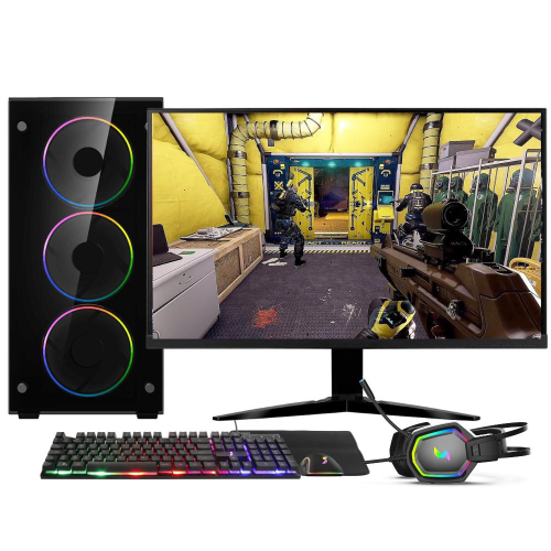 Pc Gamer Completo amd Ryzen 7 5700G, Gráficos Radeon vega 8, 16GB DDR4, ssd  NVMe 512GB, Fonte 600W 80 Plus, Monitor 24 75Hz, Skill rgb - SR-024 em  Promoção na Americanas