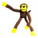 Macaco De Pelucia Com Apitos Brinquedo Para Pet Cachorro