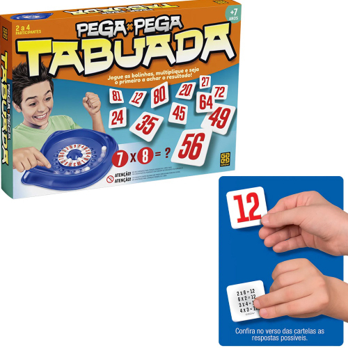 Jogo Didático De Matemática Pega Pega Tabuada - Grow