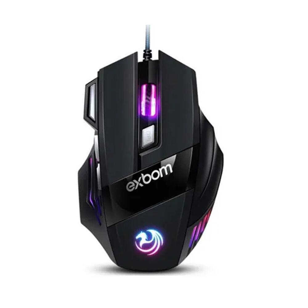 Mouse Gamer Para jogos Online Usb Optico com Led Rgb Para Gamers Exigentes  3600 dpi em Promoção na Americanas