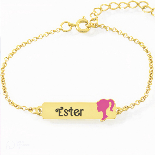 Pulseira Feminina Personalizada Nome Ester Banhada Ouro 18K - 999002306 -  Dourado