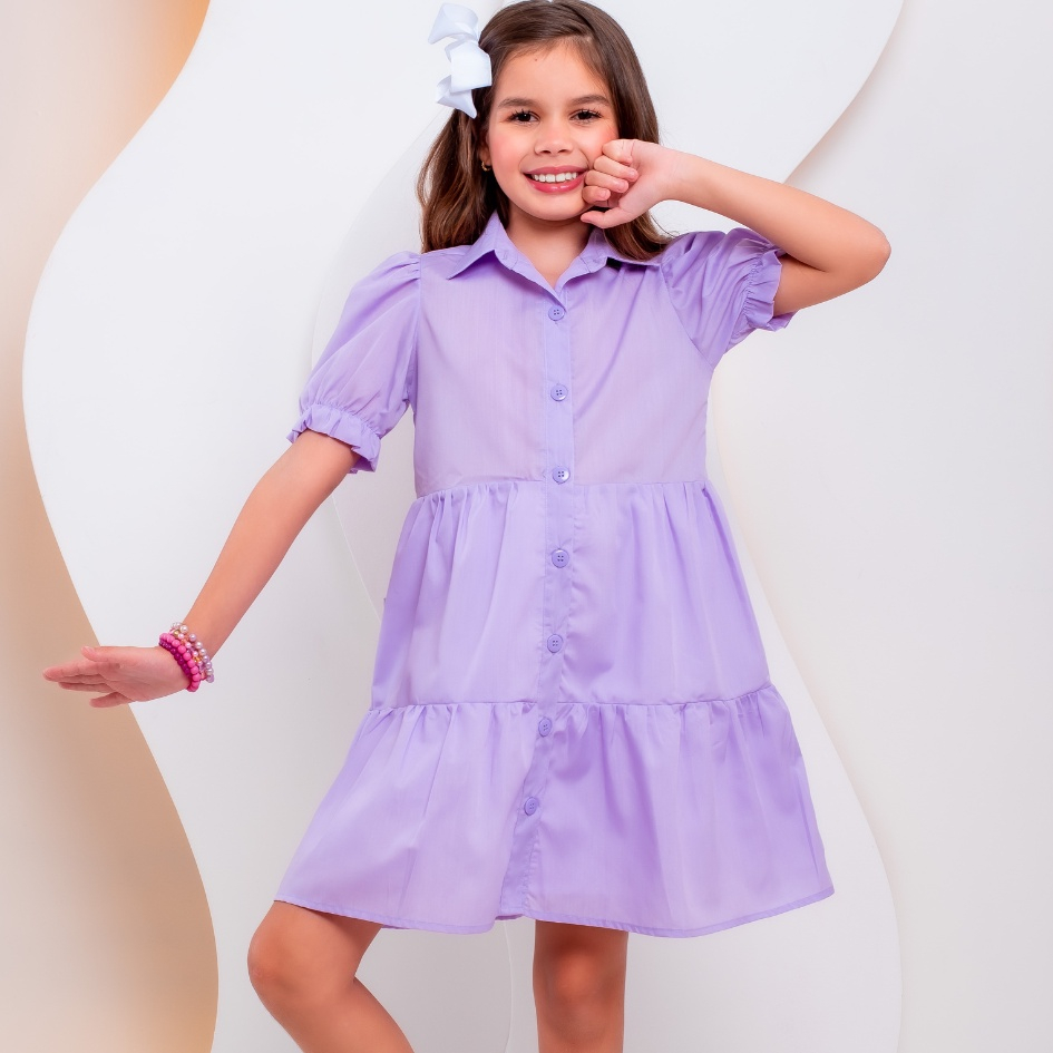 Vestido 2024 chemise infantil