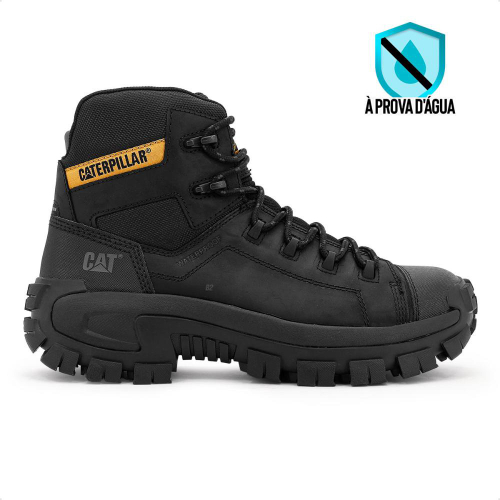 Bota Caterpillar masculina modulada impermeável preta 10 M 195018461261