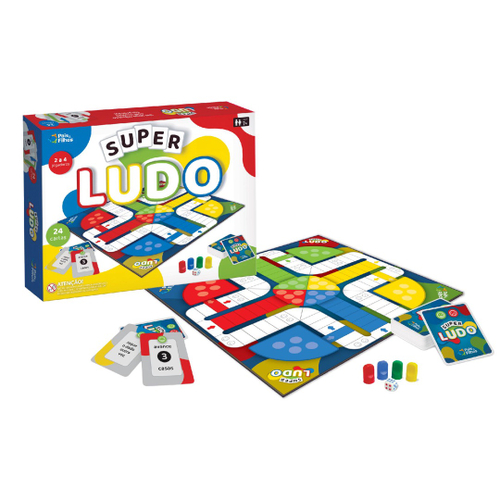 Jogo Tabuleiro Super Ludo Trilha Jogos de Tabuleiro Jogo Clássico Cartas  Original Pais & Filhos 7 + Anos com inmetro na Americanas Empresas