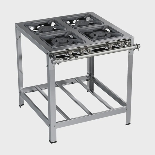 Fogão 4 Bocas Metalmaq Stori Premium 40x40 P6,5 Cinza - Bivolt - M14