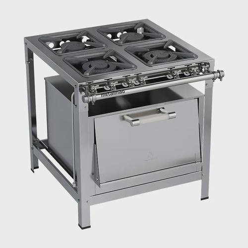 Fogão 4 Bocas Metalmaq Stori Premium 30x30 Cinza - Bivolt - M18