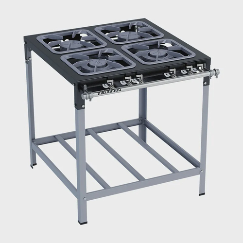Fogão 4 Bocas Metalmaq Stori Max Inox/preto - Bivolt - M14