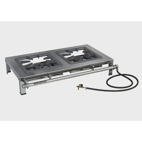 Fogão 2 Bocas Metalmaq Stori Premium 40x40 P9 Preto - Bivolt - M2