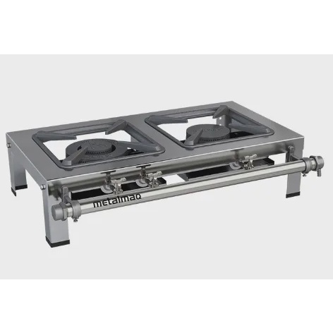 Fogão 2 Bocas Metalmaq Stori Premium 30x30 B. Pressão 430 Preto - M2
