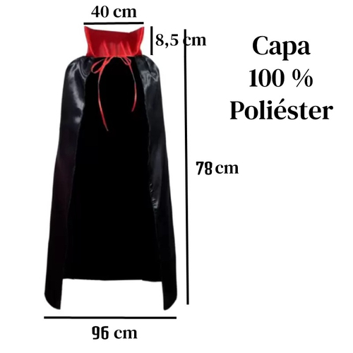 Fantasia de Halloween Infantil Masculino Vampiro Conde Drácula no Shoptime