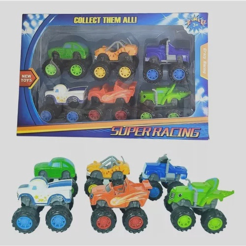 Kit Blaze Monster Machines 6 Carrinhos Fricção Barato Super Oferta no  Shoptime