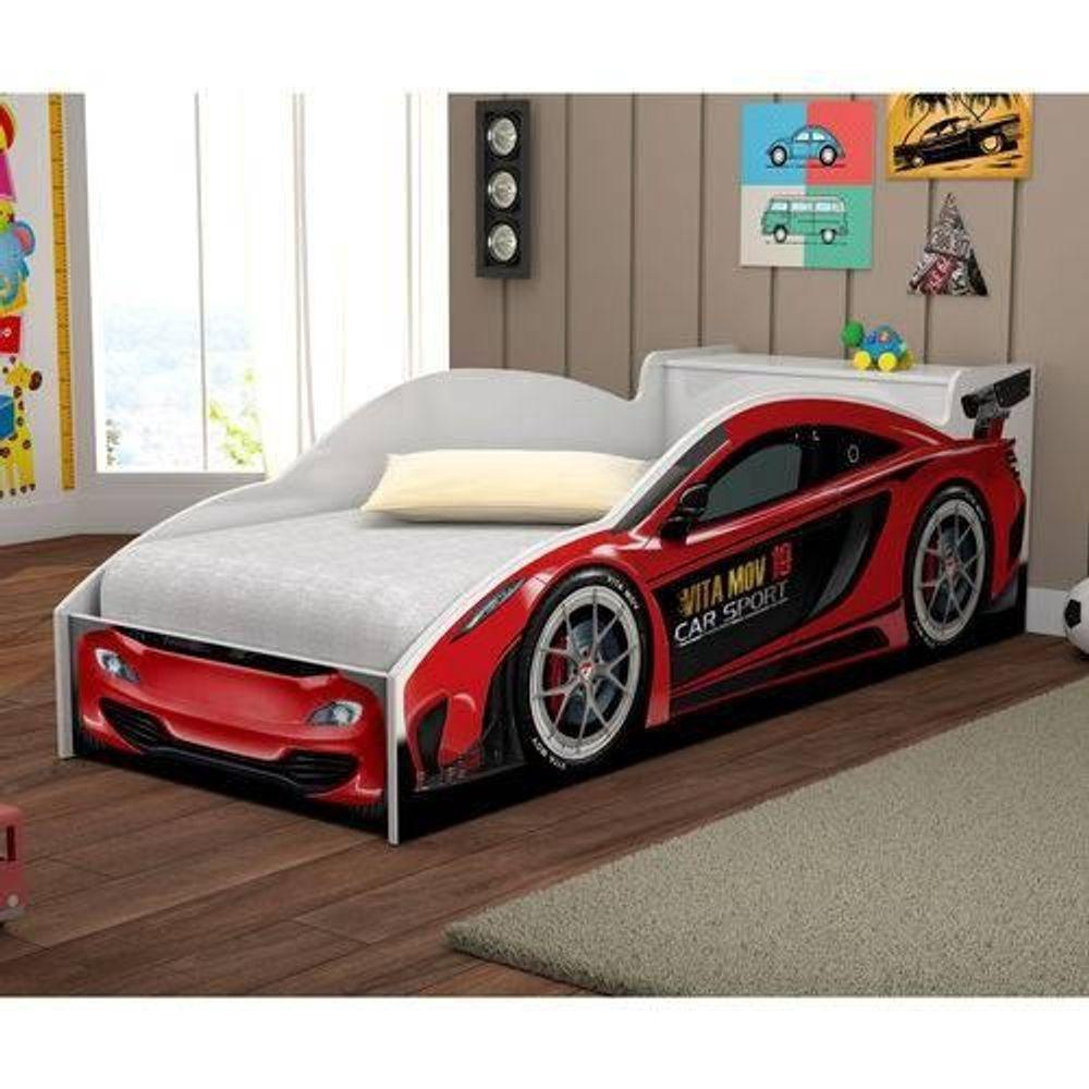 Cama Carro De Corrida Joy Vermelho Infantil - WebContinental