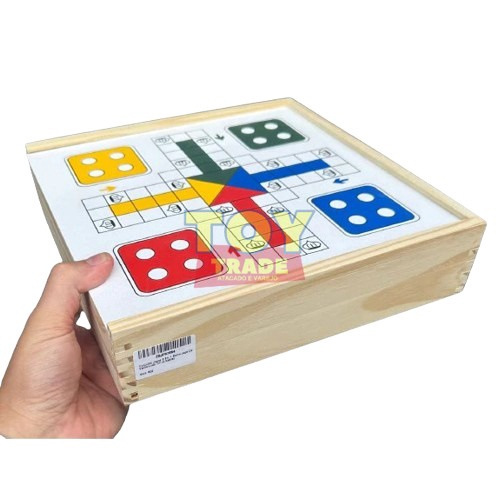 Brinquedo Educativo Jogos 5x1 Dama Jogo Da Velha Ludo Trilha Xadrez - SONHO  DE CRIANÇA - Jogo de Dominó, Dama e Xadrez - Magazine Luiza