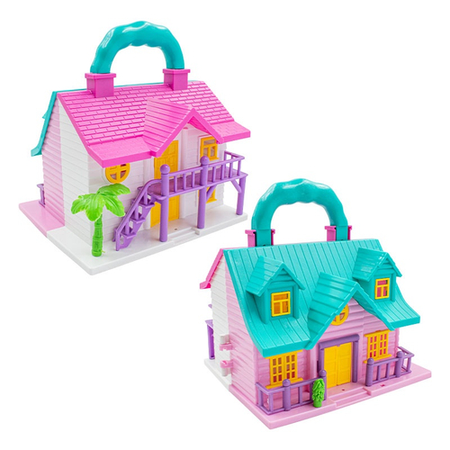 Jogo Casinha Boneca Maleta Montável 35X31X7Cm Diversão, em