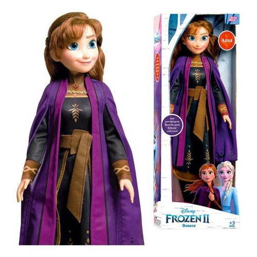 Boneca frozen 2 anna 55cm disney original baby brink 1741