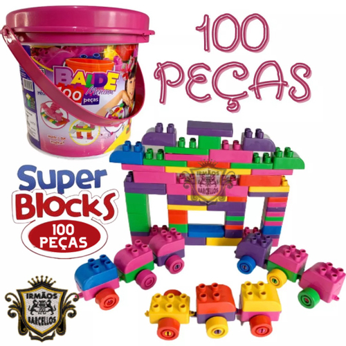 Brinquedo Infantil Super Blocos De Montar (Similar Lego) 84 Peças Color -  Brinquedos Didáticos Pecinhas De Montar PakiToys em Promoção na Americanas