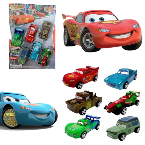 Kit 6 Carrinhos de Corrida a Fricção Infantil