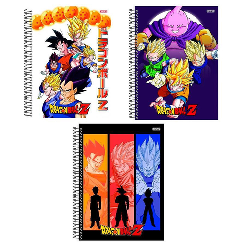 Kit 4 Cadernos Goku Dragon Ball Super Espiral Universitário Cor Colorido