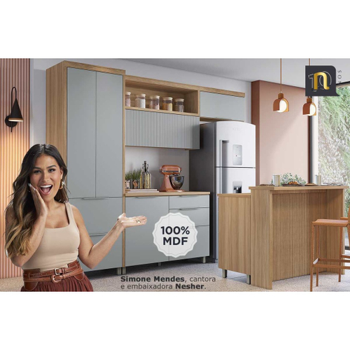 Jogo de Cozinha Completo 2,80 Marquesa Nature Verde - Nesher