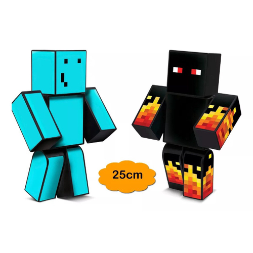 Boneco Athos 25 cm Minecraft Algazarra Orriginal