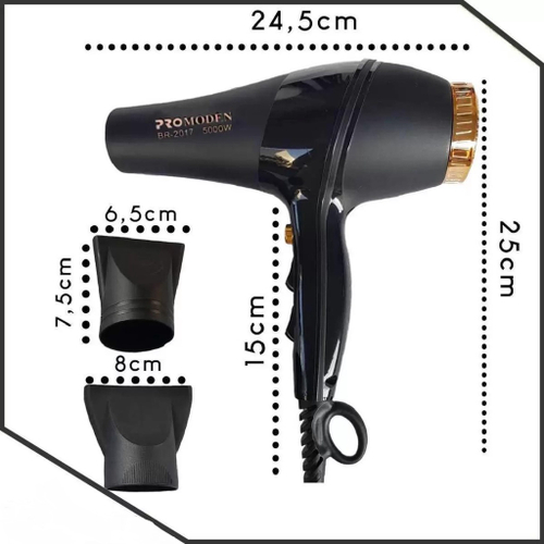 Secador De Cabelo Profissional Iônico Negativo 5000w - 110v