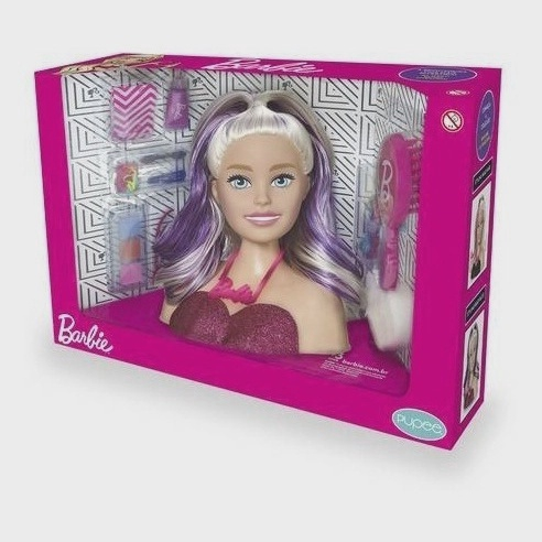 Barbie Deluxe Styling Head / Cabeça, Unhas E Maquiagem em Promoção na  Americanas