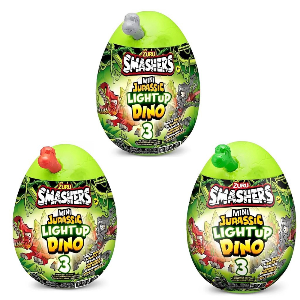 Smashers - Ovo Dino Light Verde Pequeno - Série 1 - Fun - MP Brinquedos