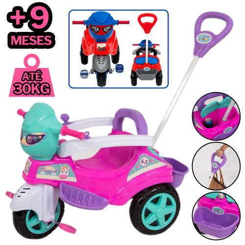 Motoca Triciclo Infantil Tico Trike Evolution Spider Menino - Biemme no  Shoptime