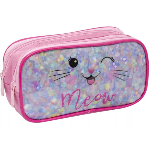 Kit Mochila Infantil Esoclar Rodinha Gatinho Glitter Yepp - Kit