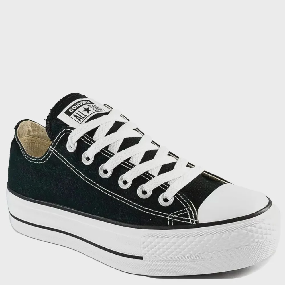 Tênis Converse Chuck Taylor All Star Platform Ox - Preto+Branco