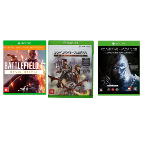 Jogo Xbox One Sombras Da Guerra Ed. Limitada + Mapa + Dlc