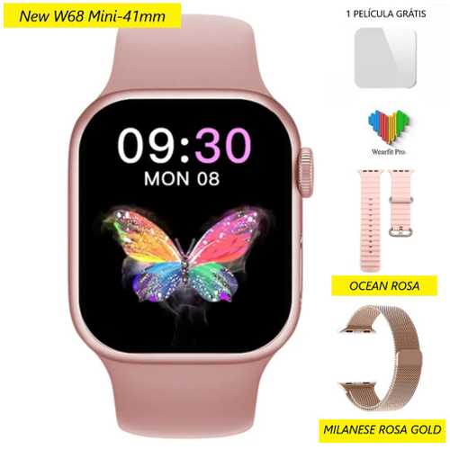 Relógio Inteligente Smartwatch Hw68 Ultra Mini 41mm Gps Nfc