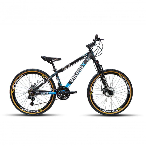 Bicicleta Vikingx TUFF25/30 Freio a disco Aro 26 21V Preto Azul VikingX no  Shoptime