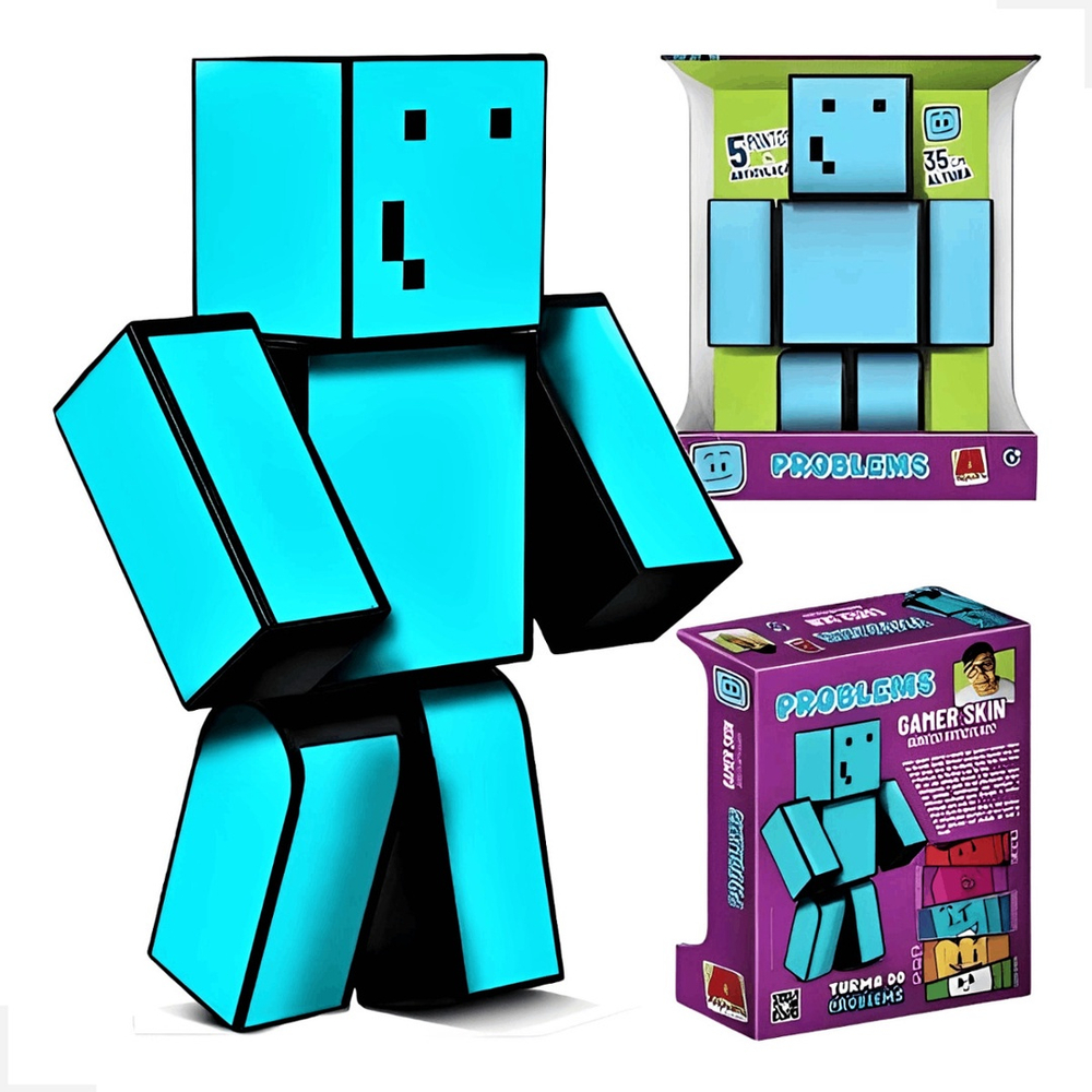 Boneco Problems r Minecraft - 35Cm