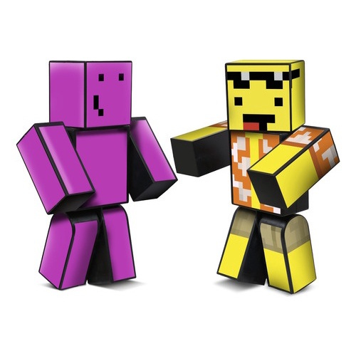 Kit 3 Bonecos Minecraft Problems, Melzinha e Mel Grande35 Cm